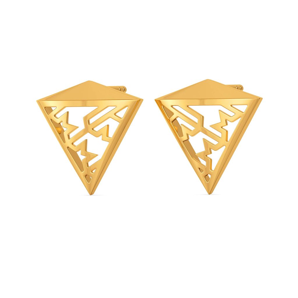 Tweed Twills Gold Earrings