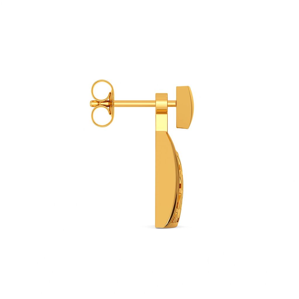 Formal Tweed Gold Earrings
