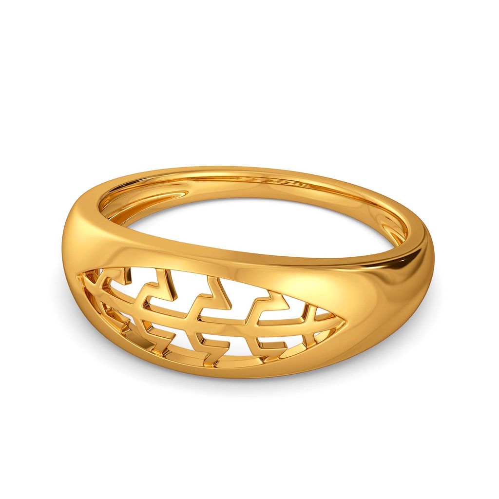 Peek A Tweed Gold Rings alternate view 3