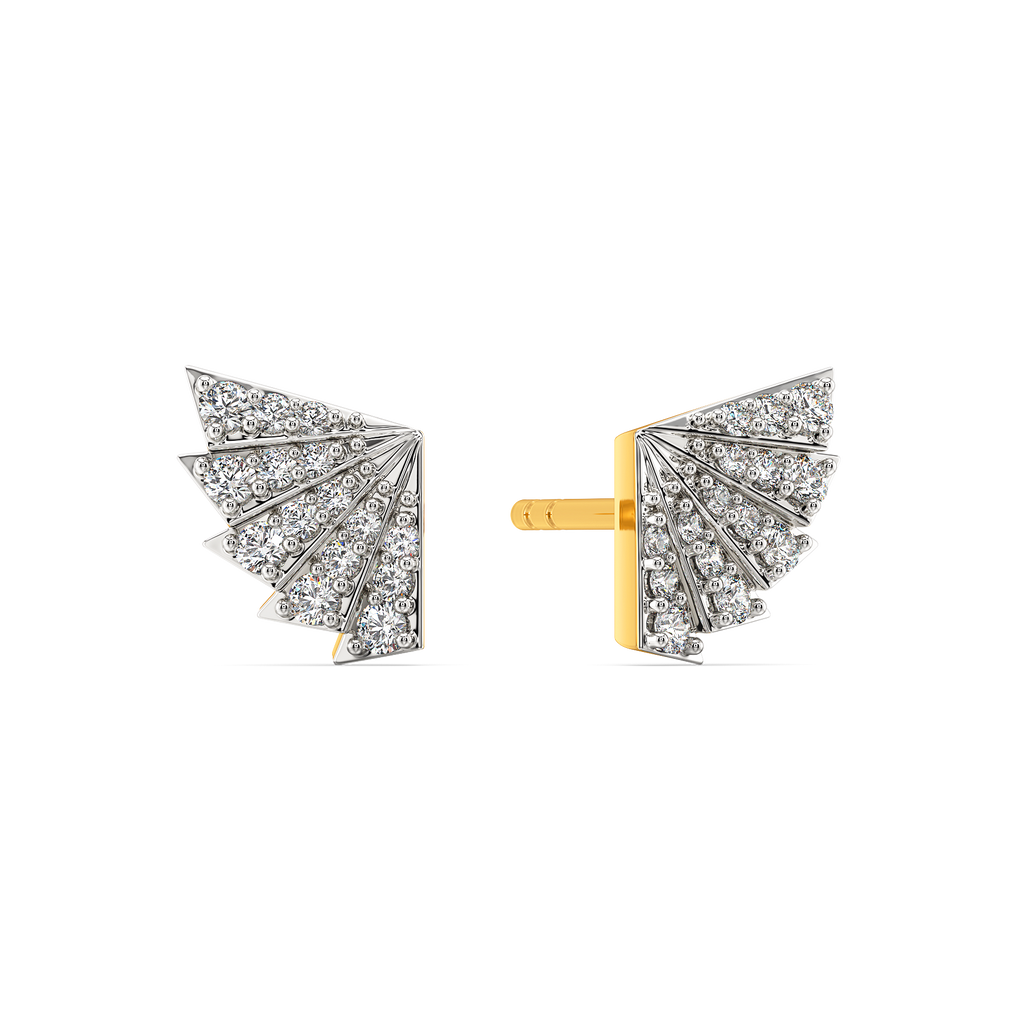 Pleated Glam Diamond Earrings