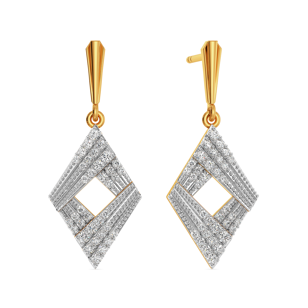 Pretty Pleats Diamond Earrings