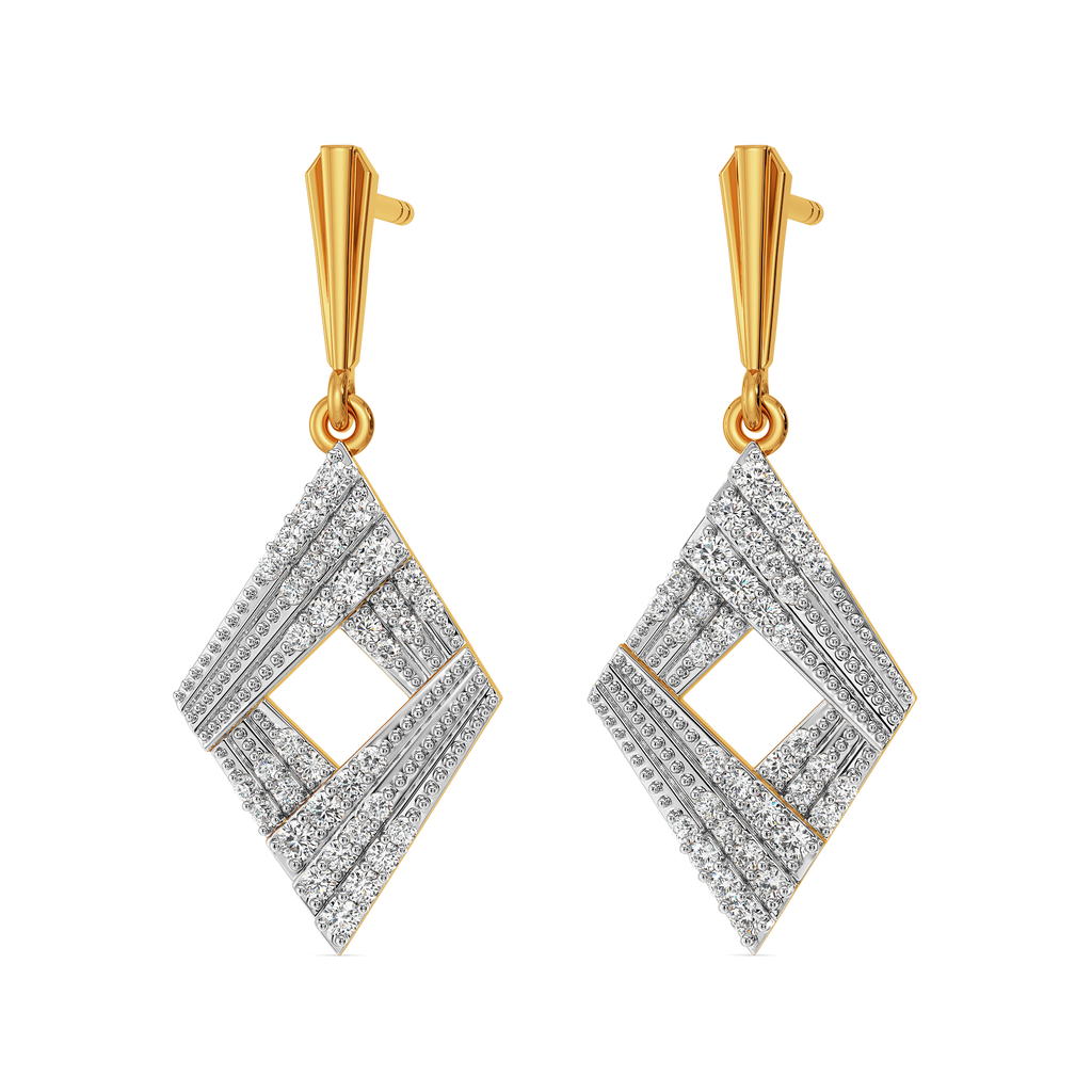 Pretty Pleats Diamond Earrings