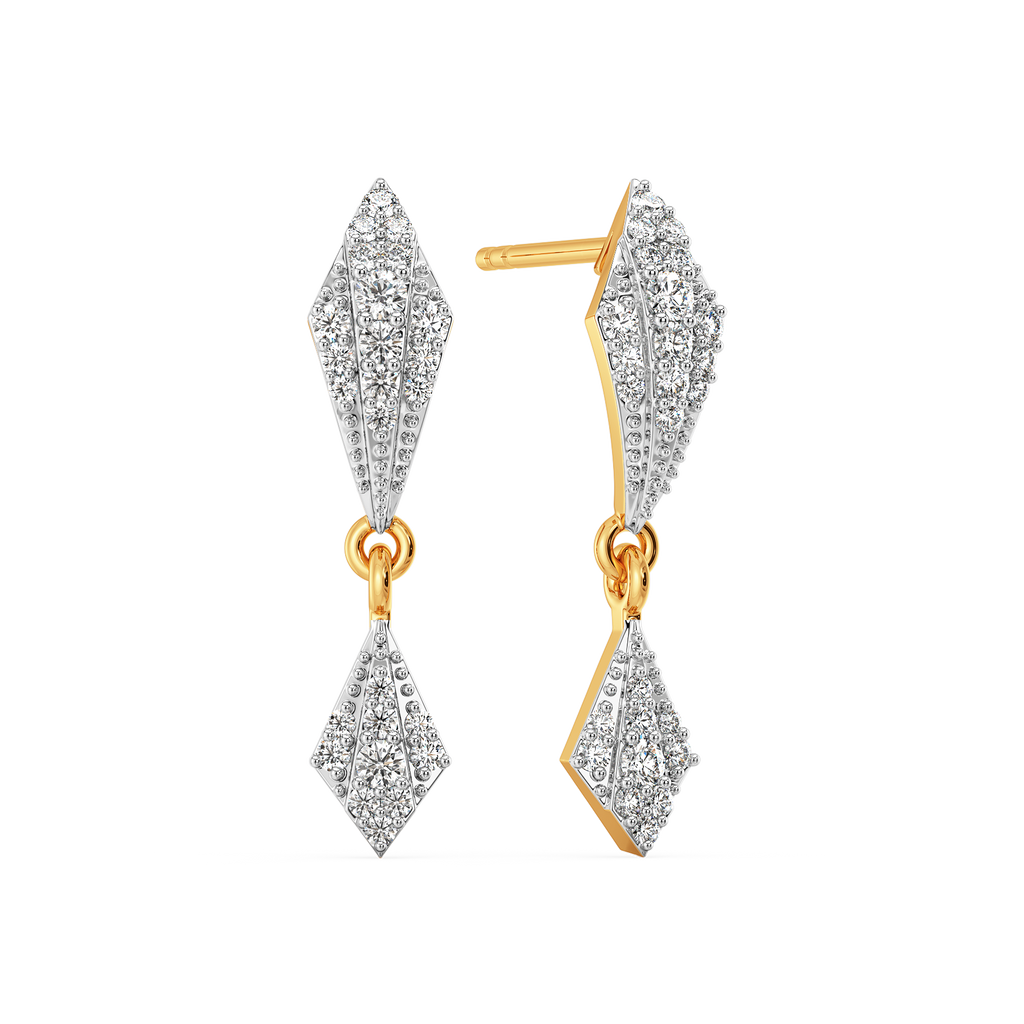 Pretty Pleats Diamond Earrings