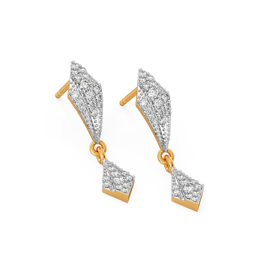 Pretty Pleats Diamond Earrings