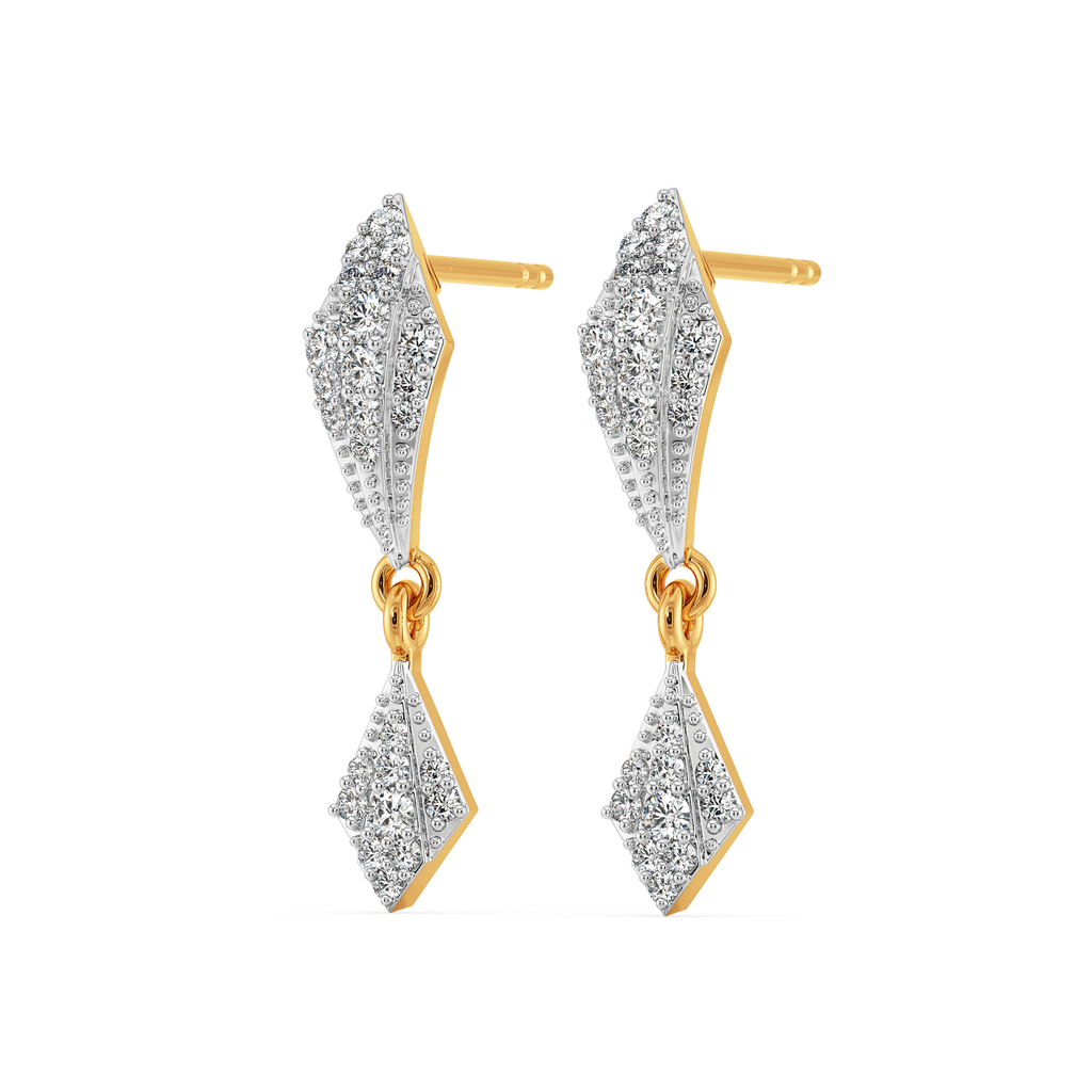 Pretty Pleats Diamond Earrings