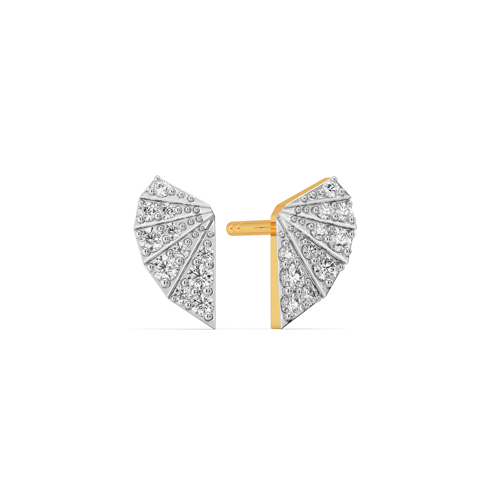 Dramatic Pleats Diamond Earrings