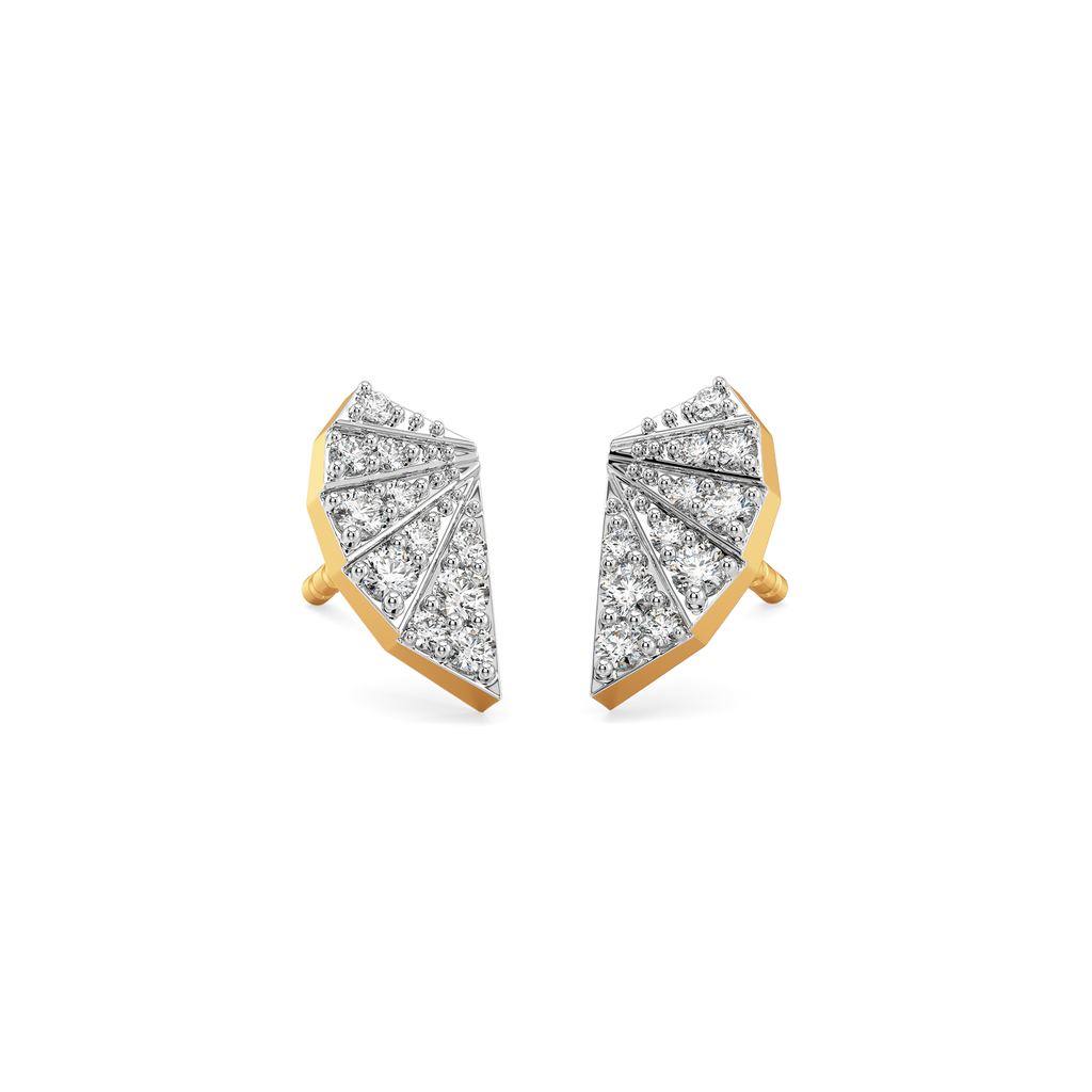Dramatic Pleats Diamond Earrings