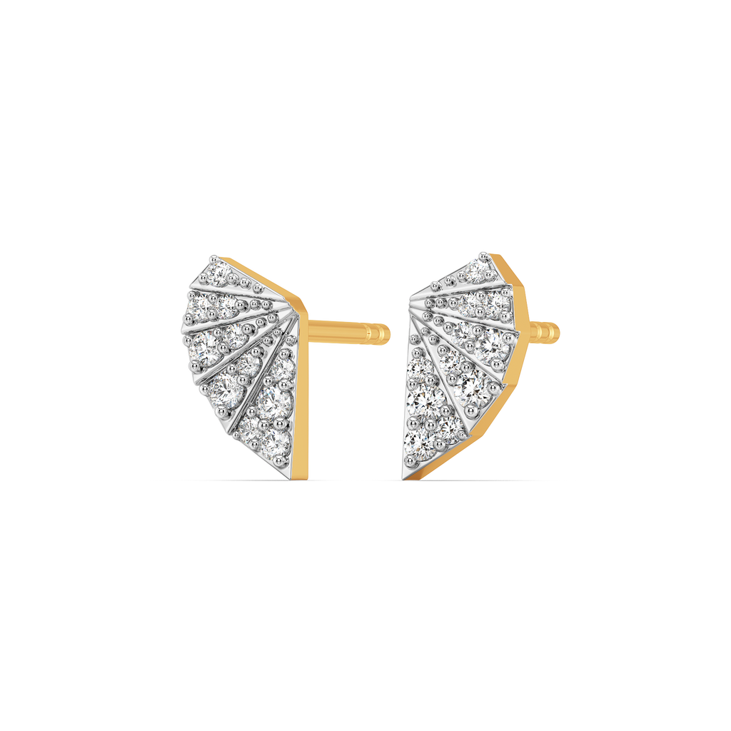 Dramatic Pleats Diamond Earrings