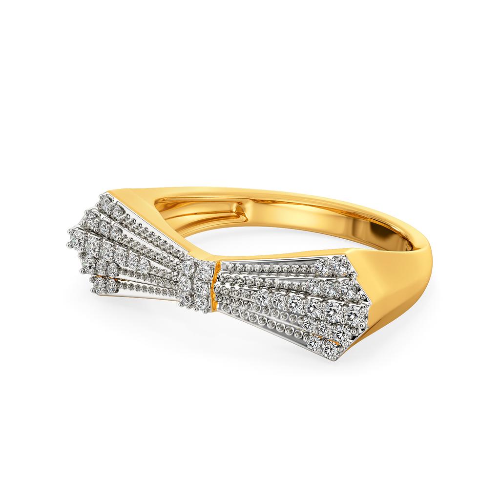 Folded Elegance Diamond Rings alternate view 2