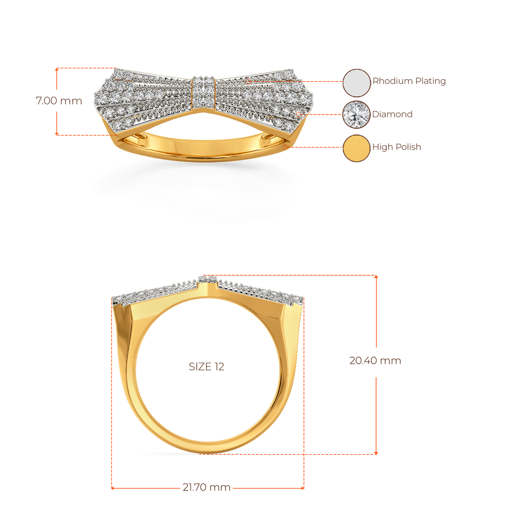 Folded Elegance Diamond Rings image