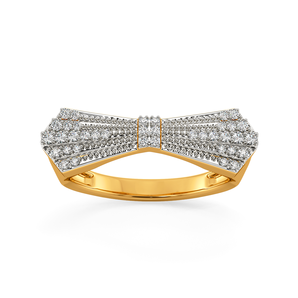 Folded Elegance Diamond Rings alternate view 3