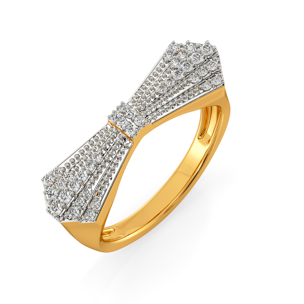 Folded Elegance Diamond Rings