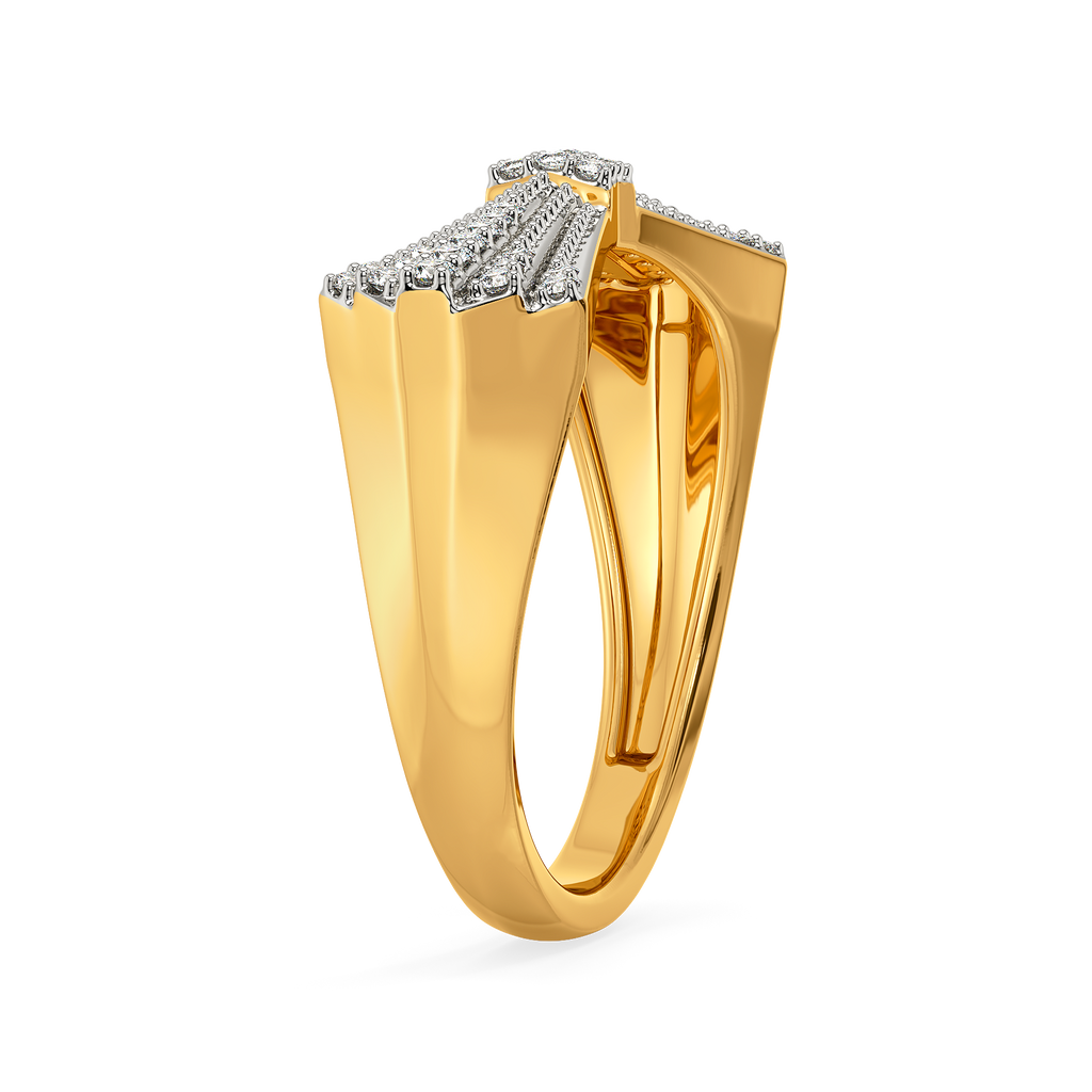 Folded Elegance Diamond Rings image