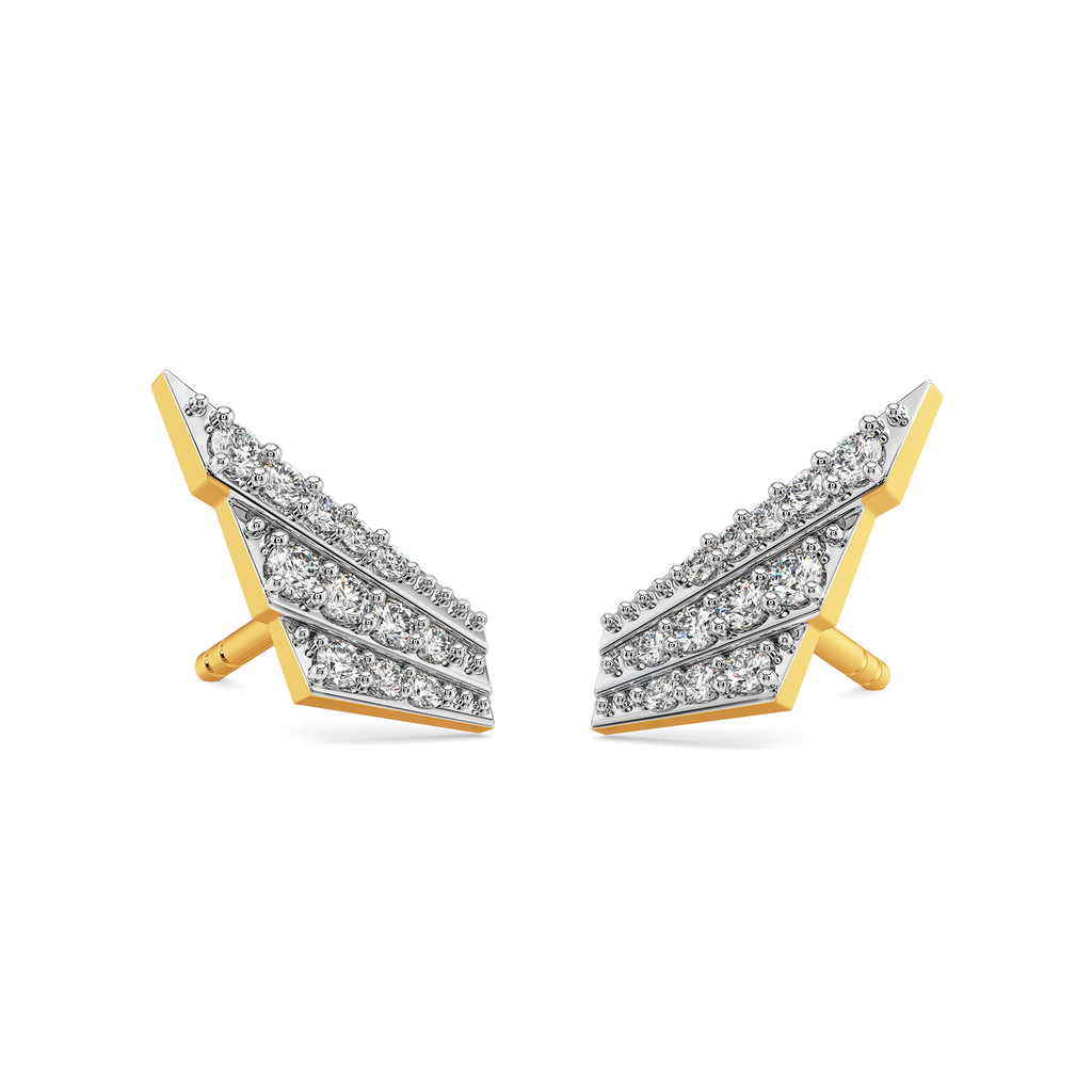 Folded Elegance Diamond Earrings