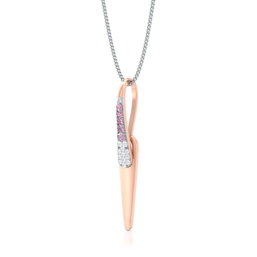 Pink Gouache Diamond Pendants