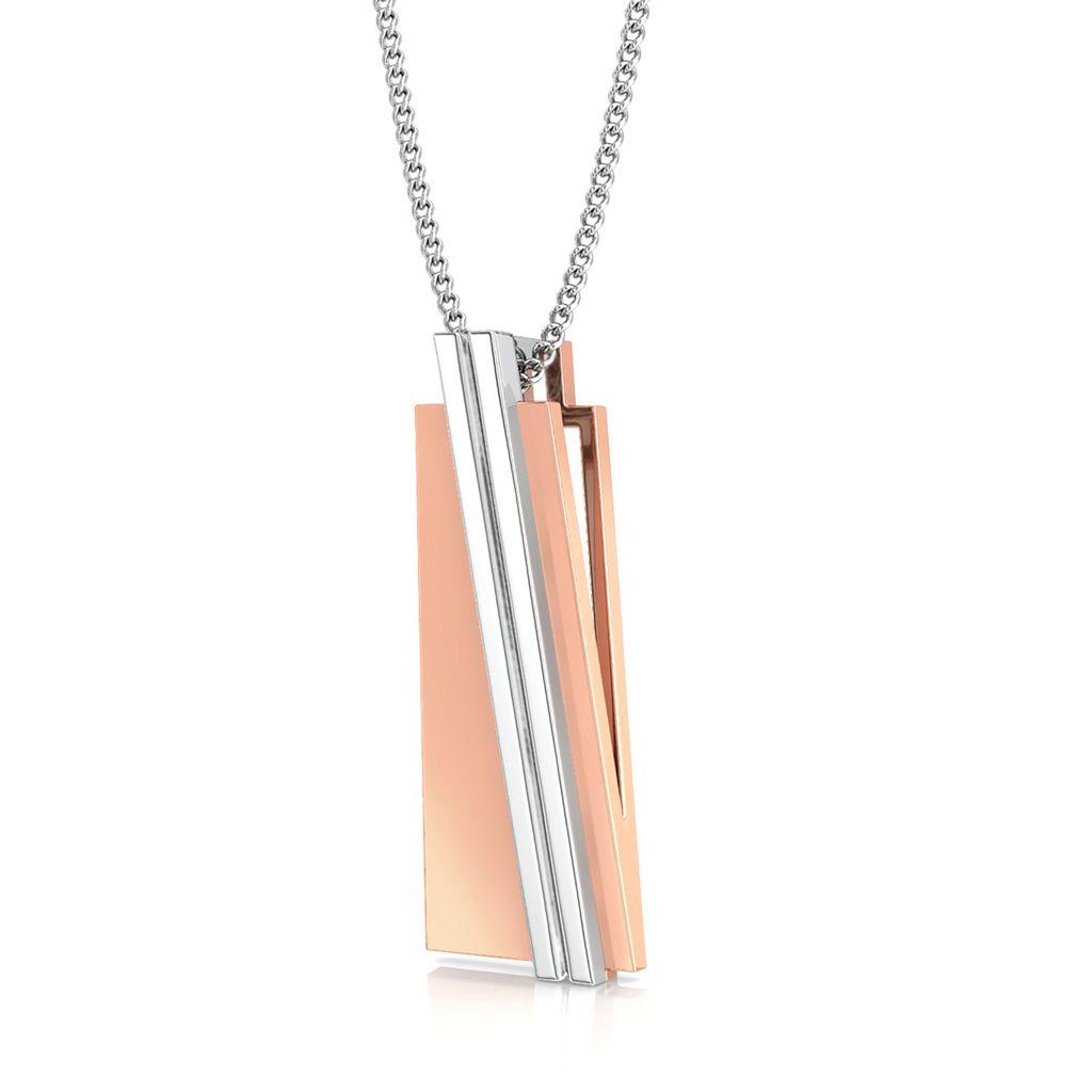 Soft Trapazoid Gold Pendants