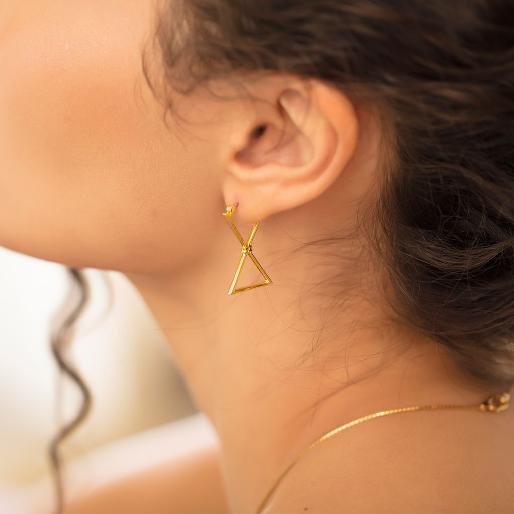 Bow Blooms Gold Earrings