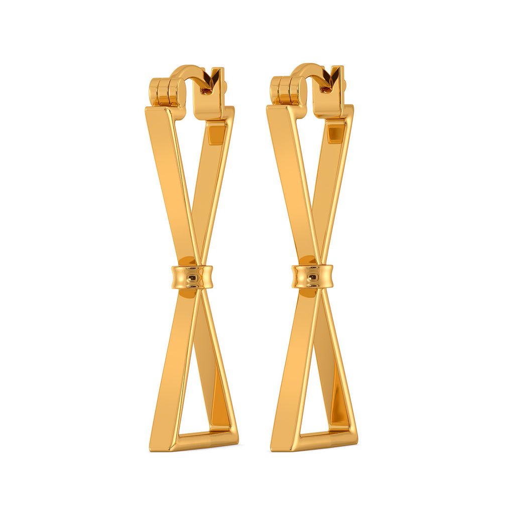Bow Blooms Gold Earrings