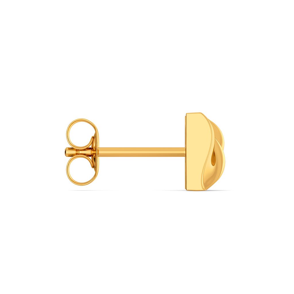 Bow Bends Gold Earrings