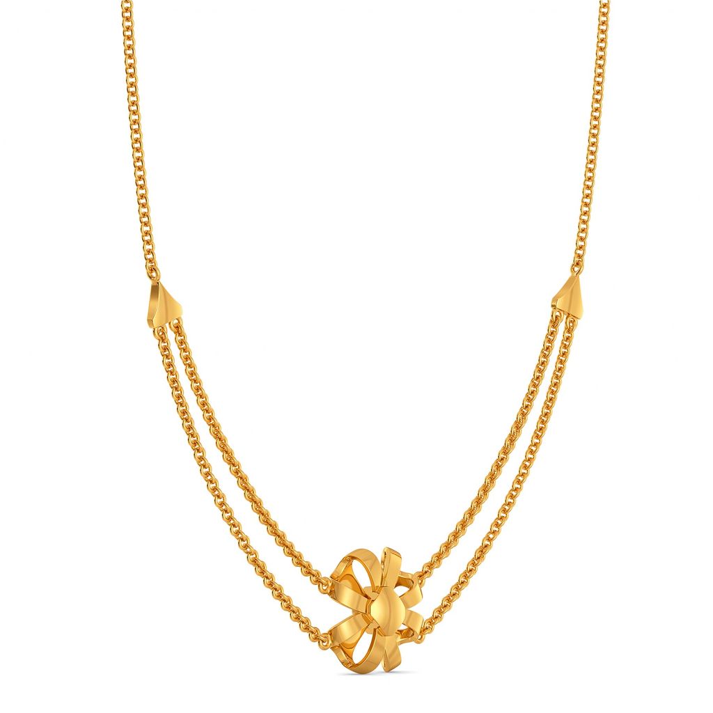 Bows Untangled Gold Necklaces