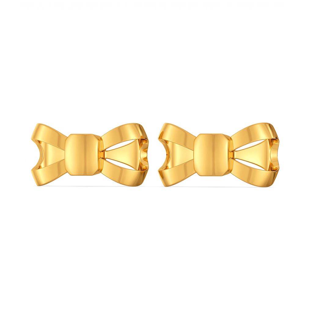 Bows Untangled Gold Earrings