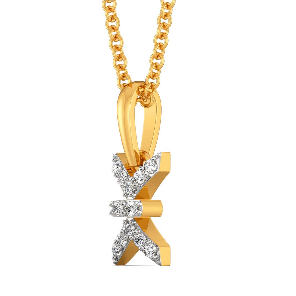 Disco Ribbons Diamond Pendants