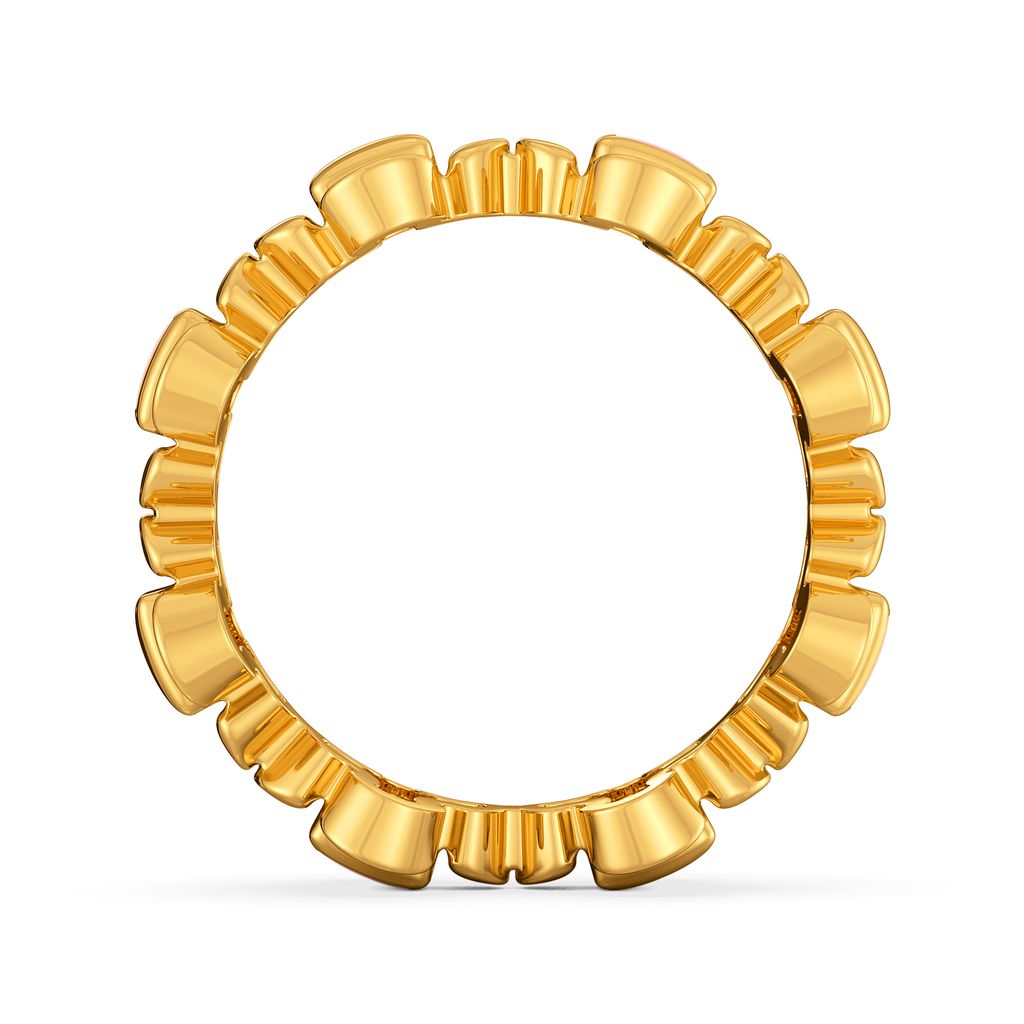 Dramatic Patterns Gold Rings image