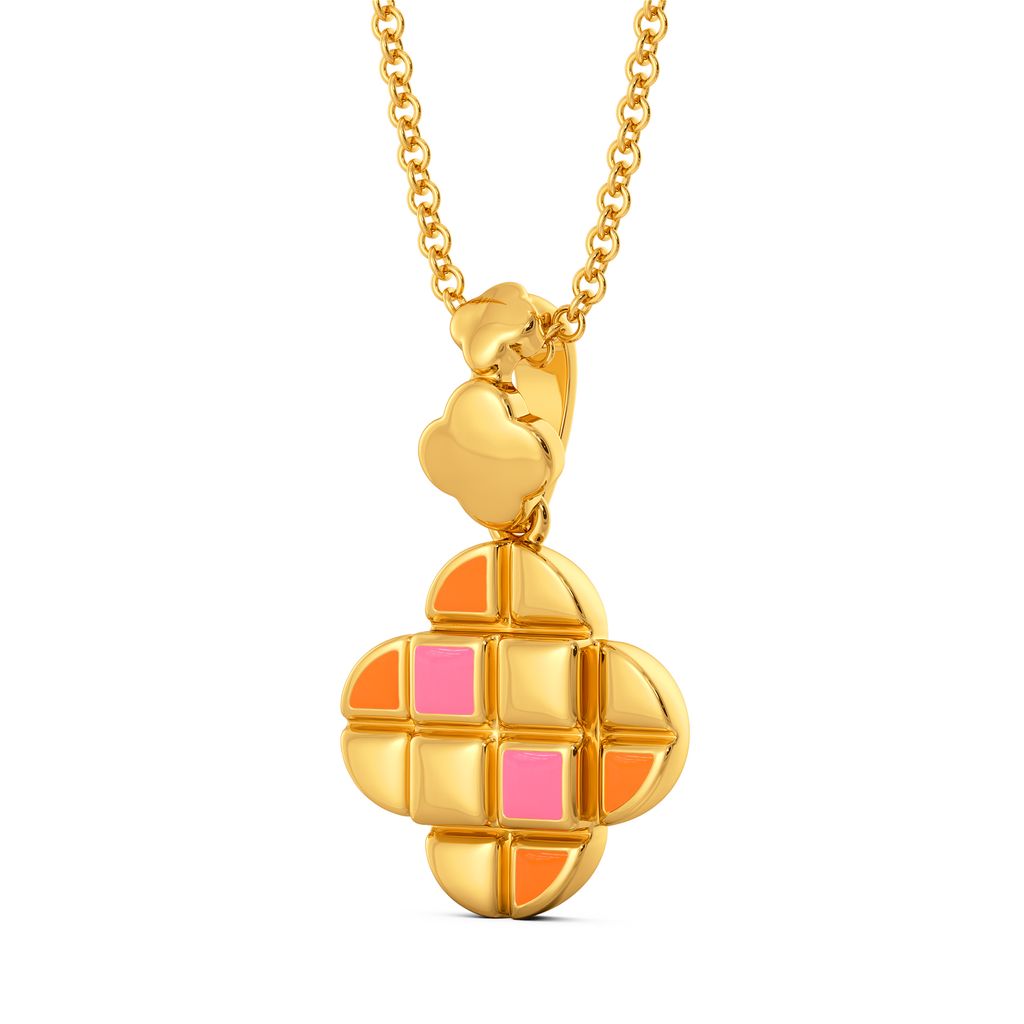 Dramatic Patterns Gold Pendants