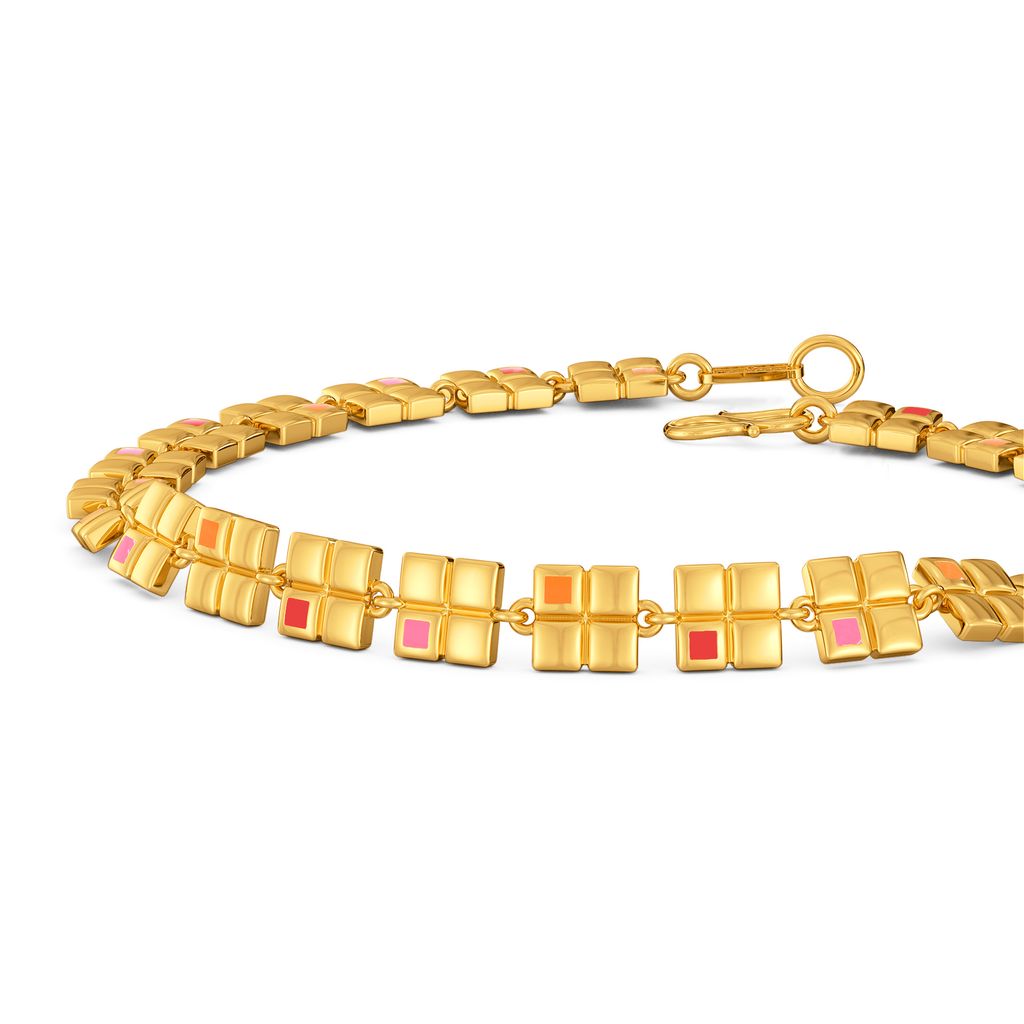 Digital Prints Gold Bracelets