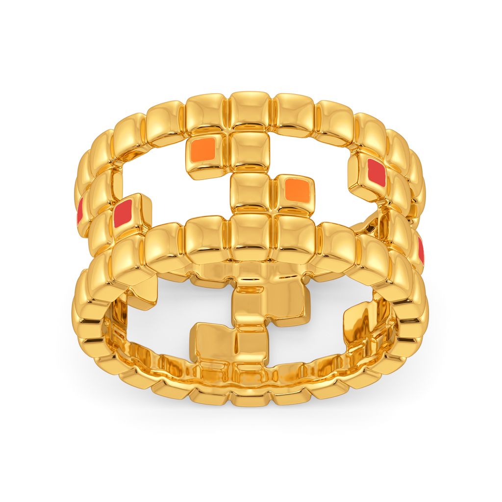 Abstract Vibes Gold Rings alternate view 2