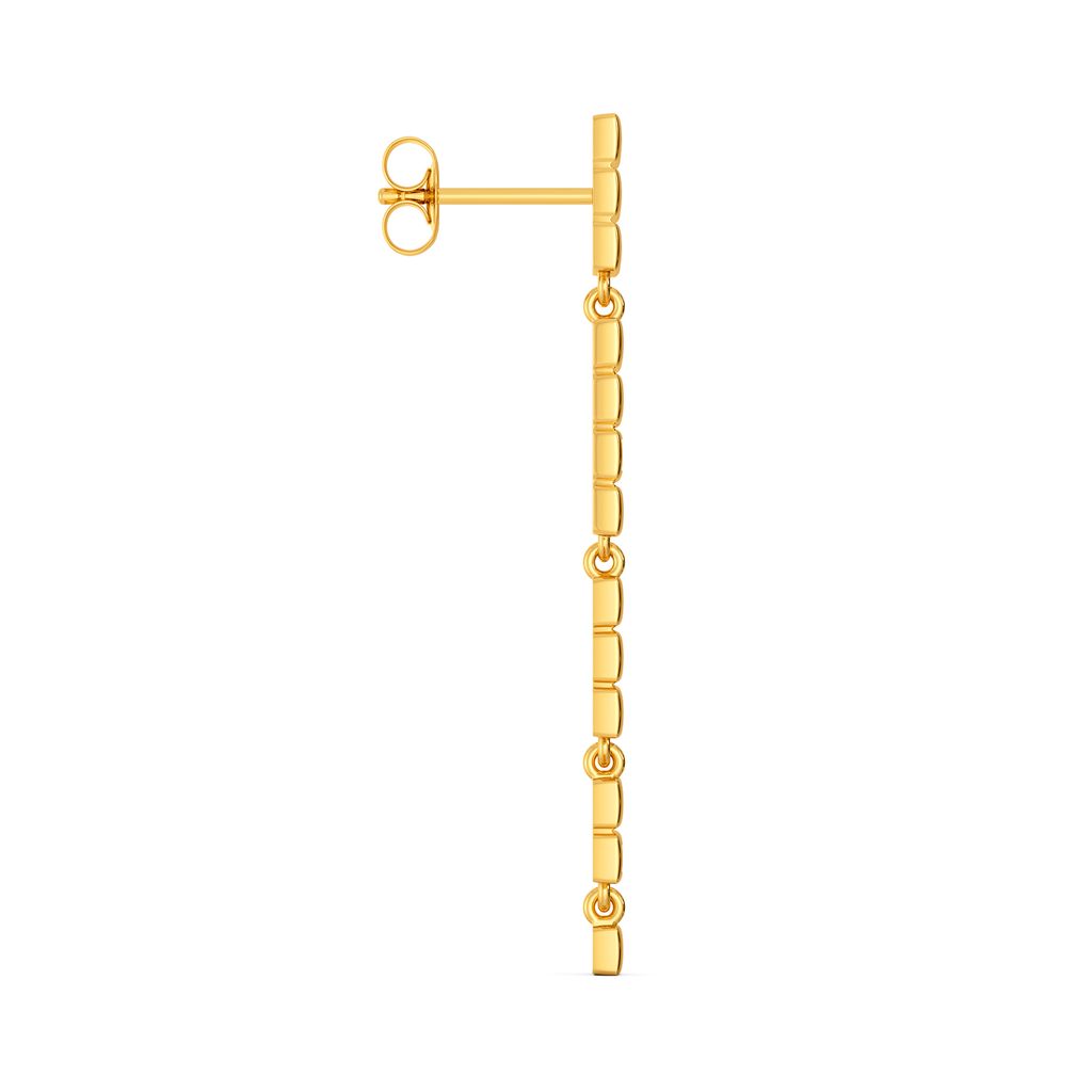 Bold N Digital Gold Earrings