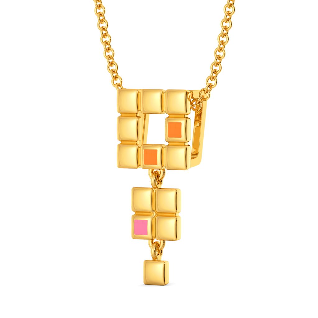 Bold N Digital Gold Pendants