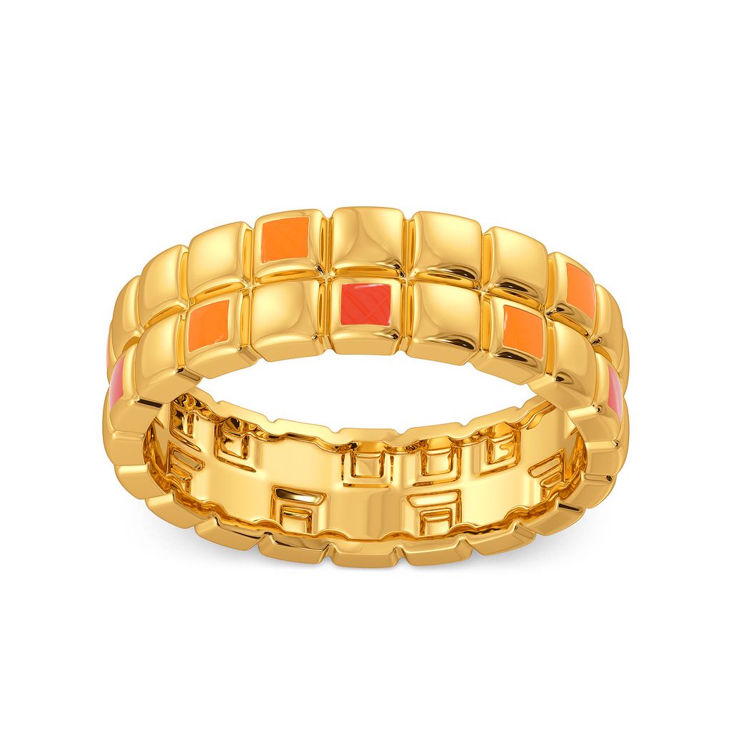 Cyber Cells Gold Rings alternate view 2