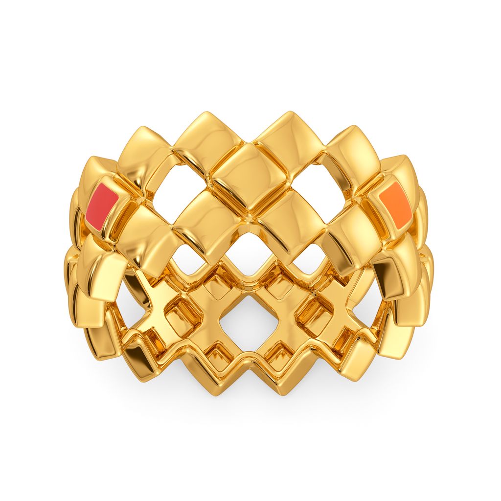 Chic Geometry Gold Rings alternate view 2