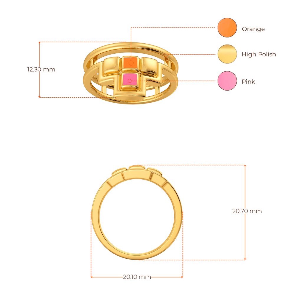 Grid Rules Gold Rings image