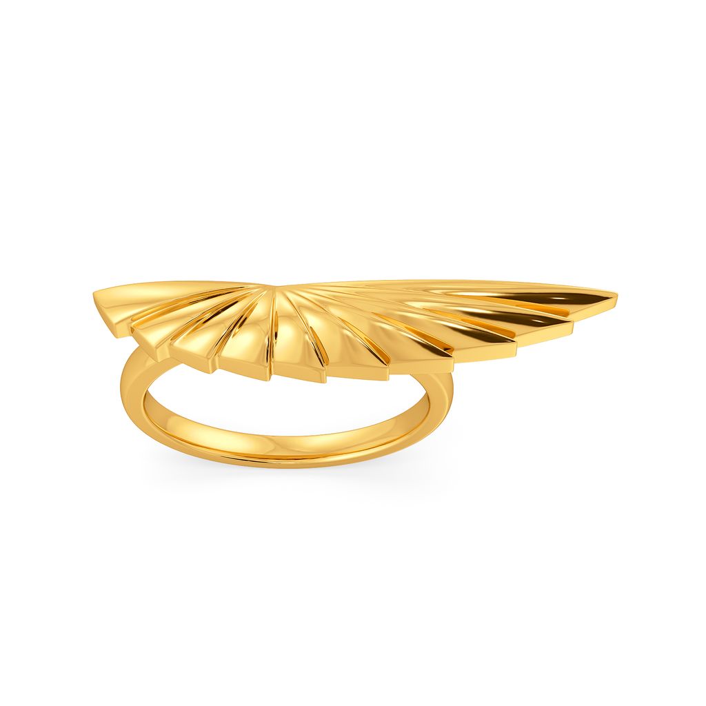 Fan of Pleats Gold Rings alternate view 2