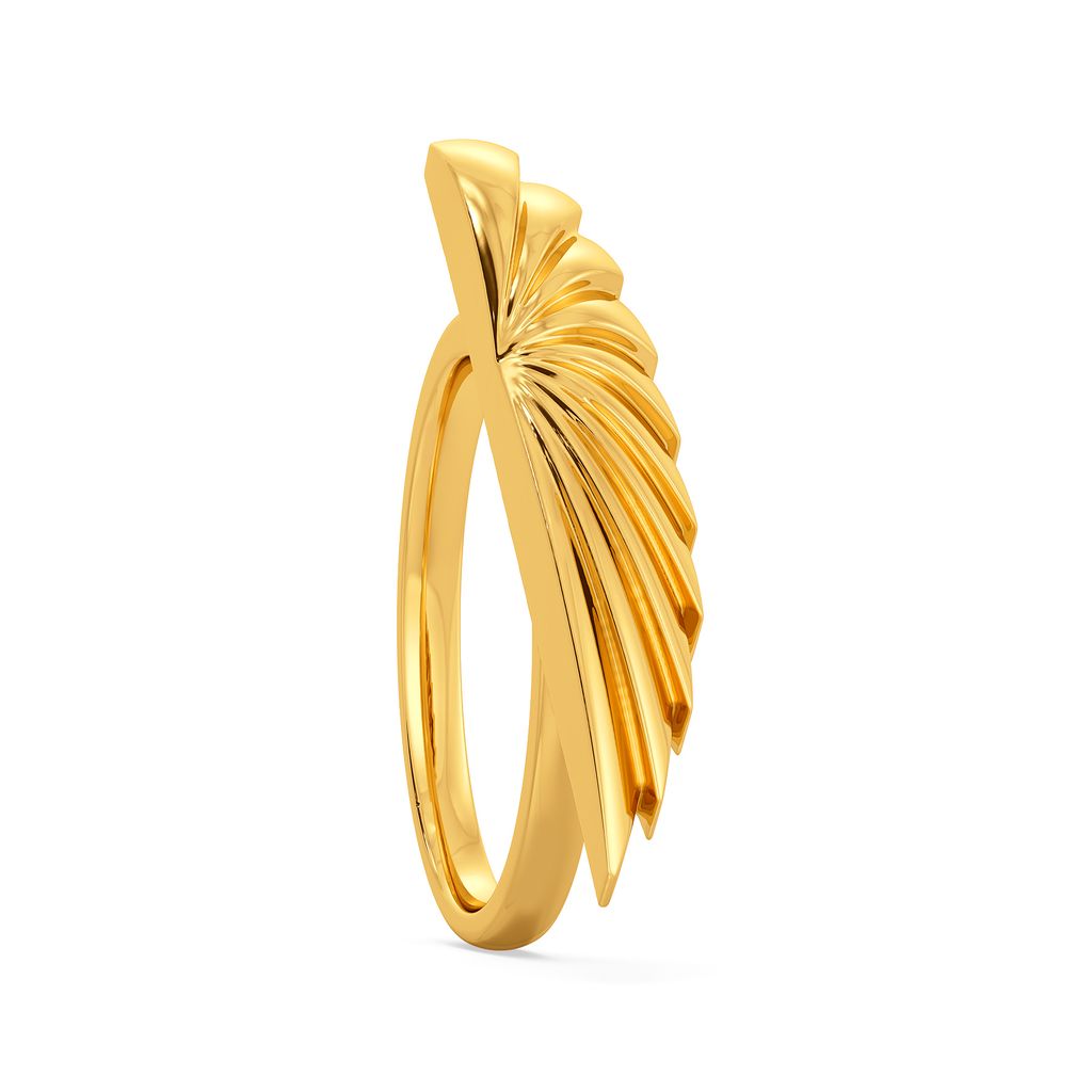 Fan of Pleats Gold Rings image