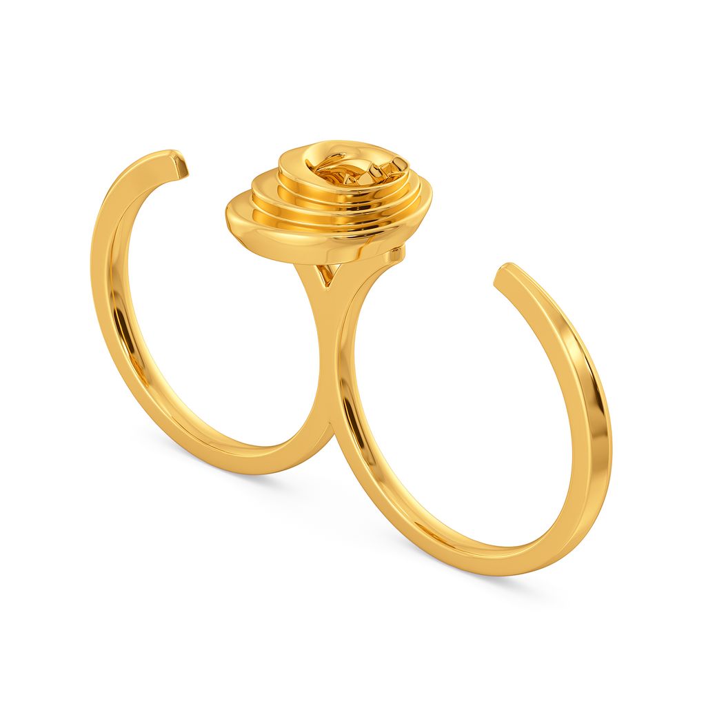 Sharp Swirls Gold Rings image