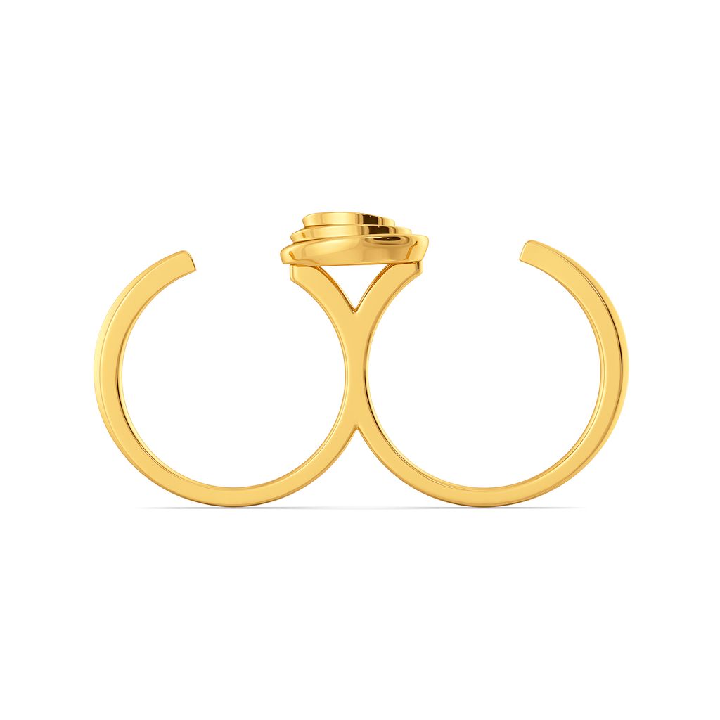 Sharp Swirls Gold Rings image