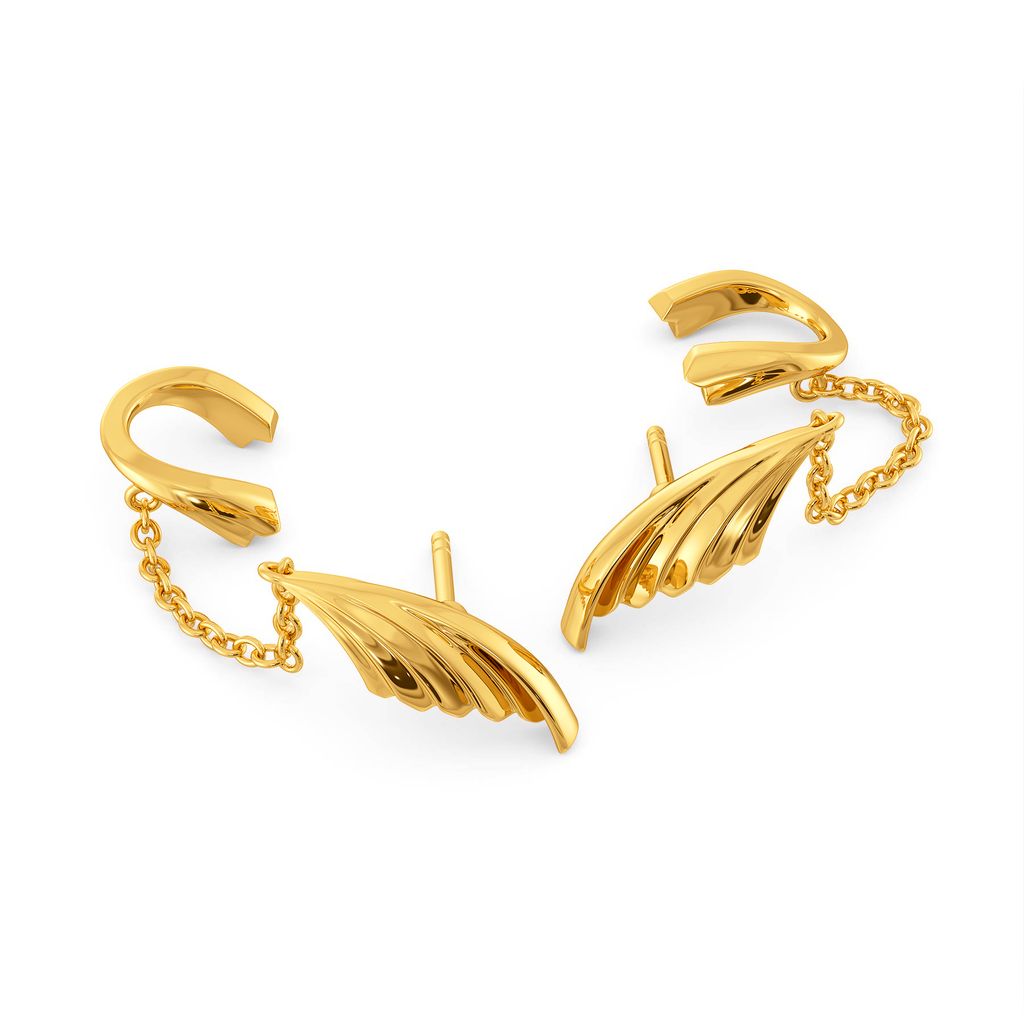 Pleats on Fleek Gold Earrings