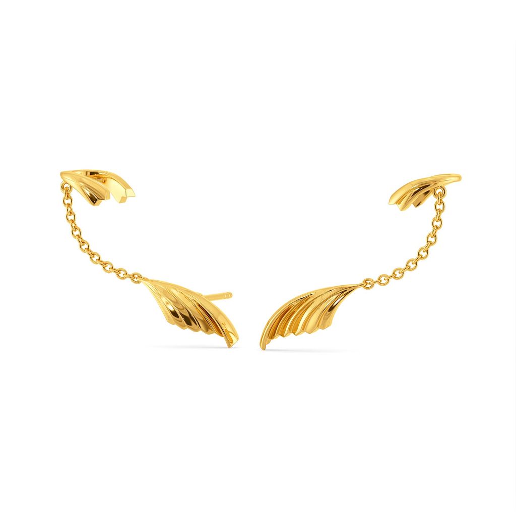 Pleats on Fleek Gold Earrings
