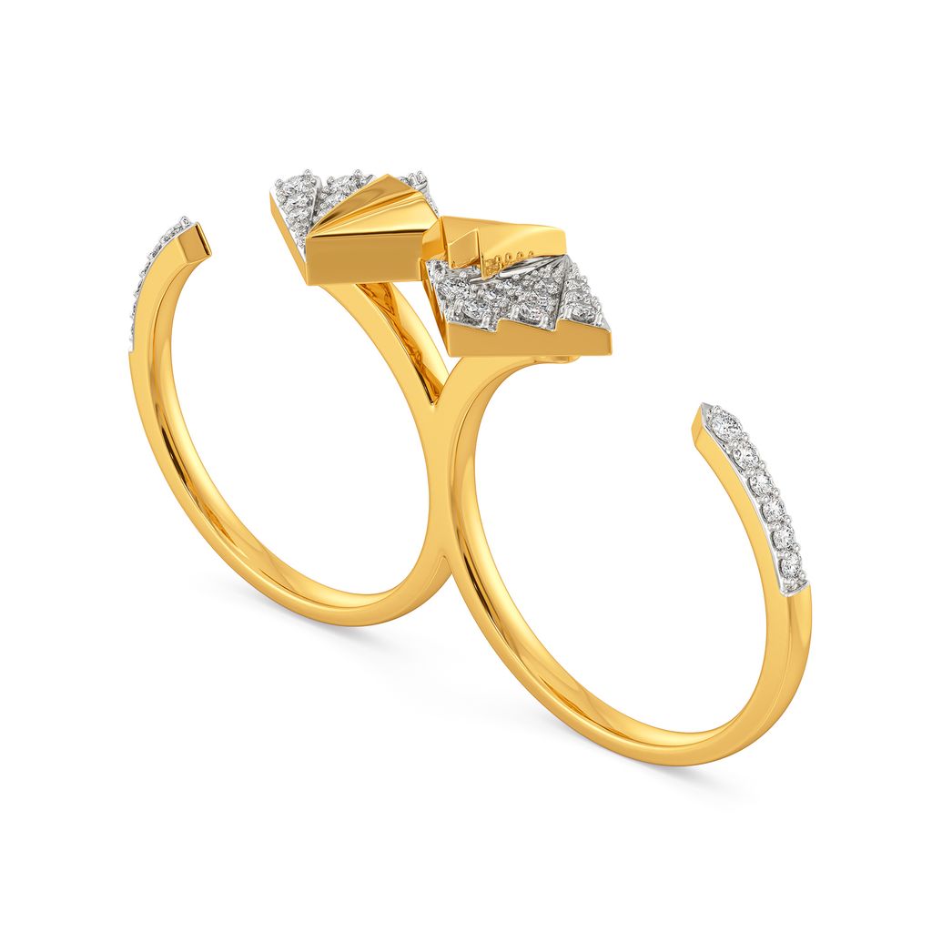 Majestic Folds Diamond Rings image