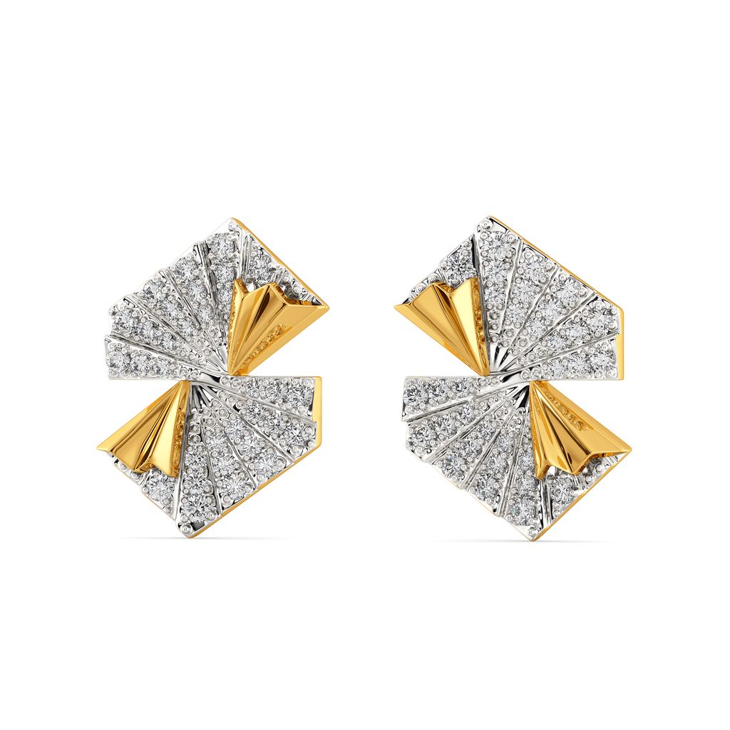 Majestic Folds Diamond Earrings