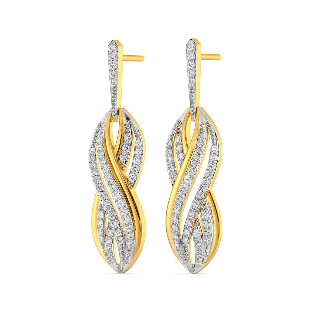 Effortless Swerve Diamond Earrings