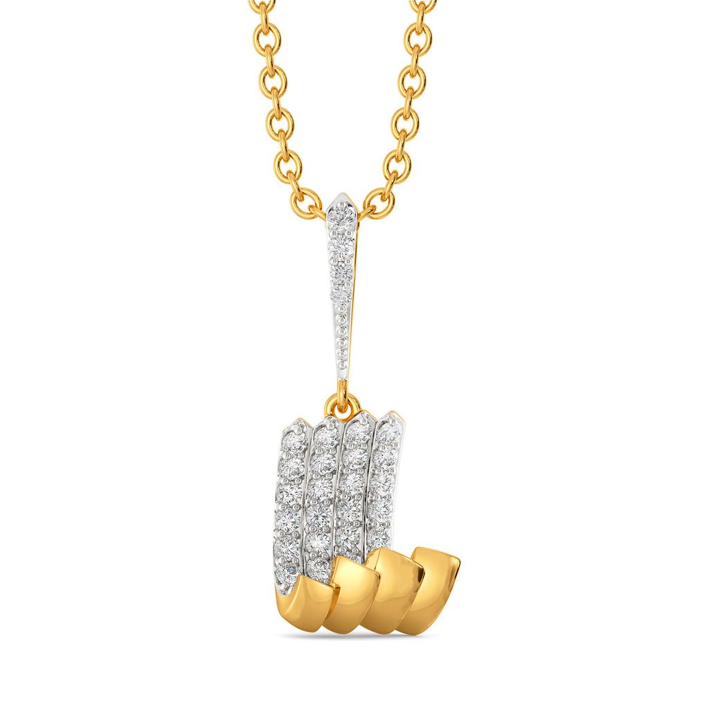 My Kinda Pleats Diamond Pendants