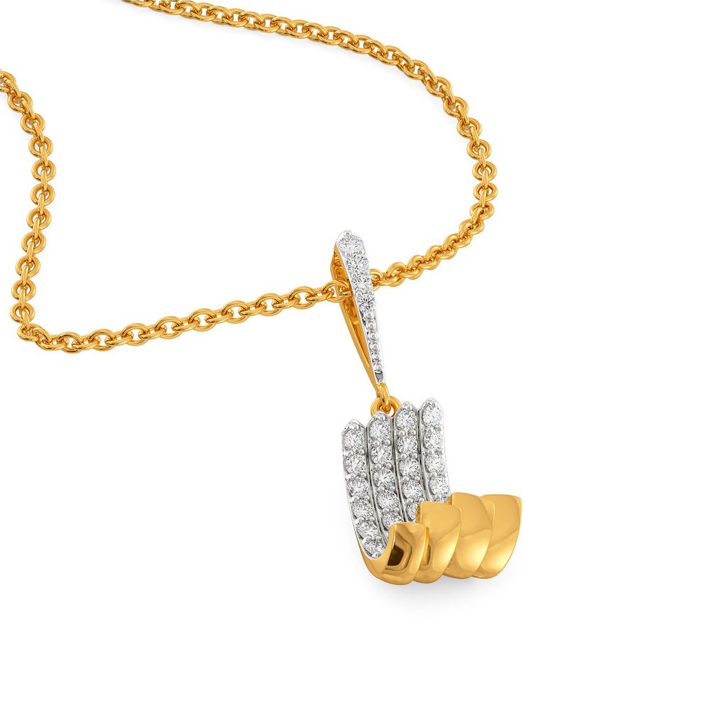 My Kinda Pleats Diamond Pendants