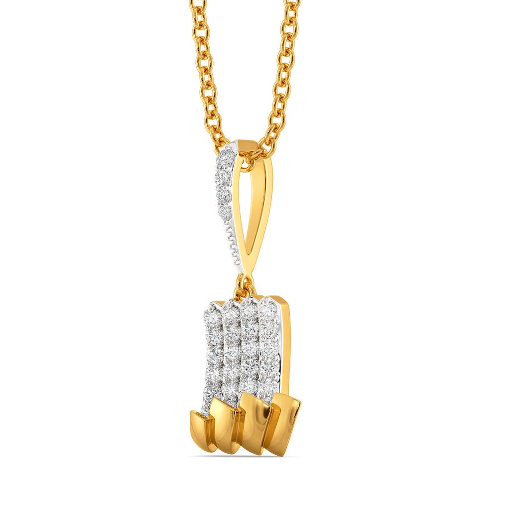 My Kinda Pleats Diamond Pendants