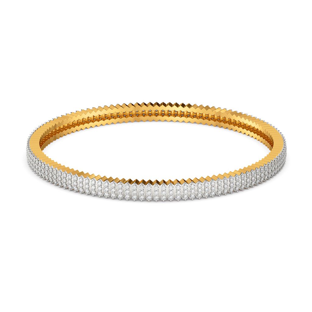 My Kinda Pleats Diamond Bangles