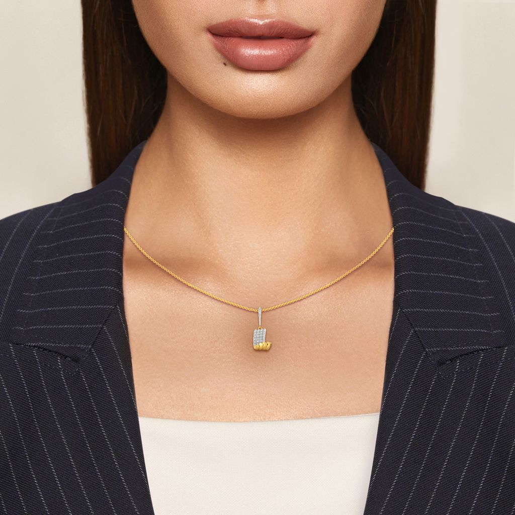 My Kinda Pleats Diamond Pendants