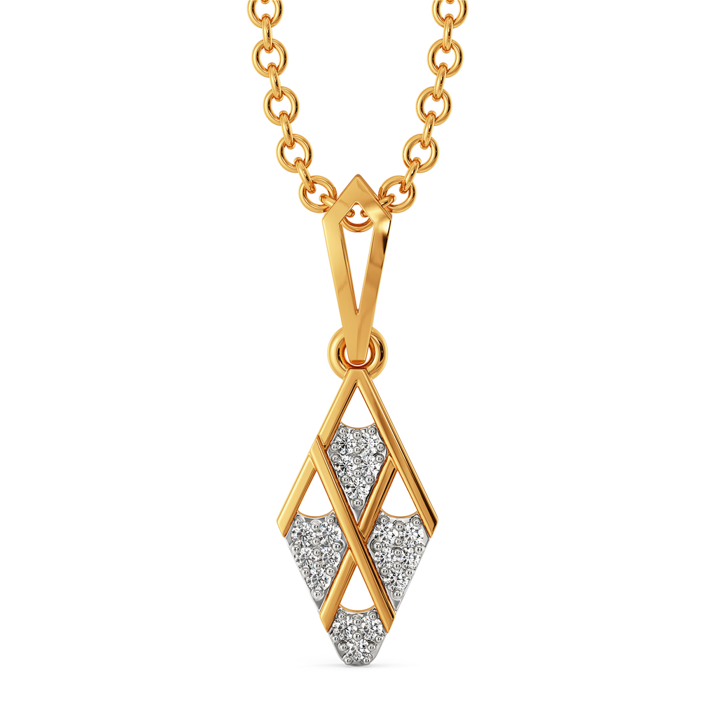 Pretty Bold Plaid Diamond Pendants